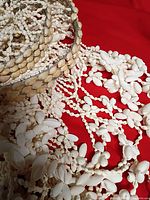 close view of shell strands and weave detail