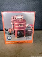 Front of boxed 1/16 scale Maytag Multi-Motor Washer model