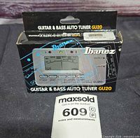 Front view of boxed Ibanez GU20 tuner