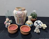 Group shot of all items on black cloth