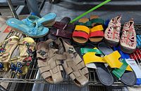 Overview of all seven pairs on rack