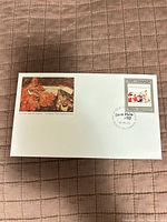 Full view of envelope showing cachet and stamp
