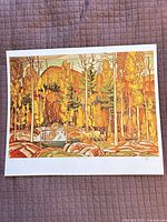 Full view of unframed lithograph showing entire artwork and border