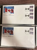 Two identical Canadian Maple Leaf 39¢ FDCs in sleeves
