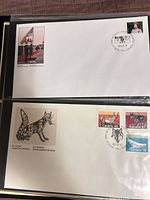Both 1990 Canada Post first day covers in sleeve showing stamps and cachets