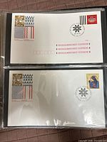 Two Canada 34¢ first day covers in sleeve