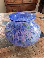 Full view of vase showing shape, rim and colour pattern