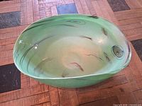 Top view showing interior color and swirl pattern