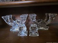 Front view of all six candle holders showing design and quantity