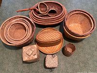 All items in lot including baskets, cups, ladles, boxes