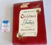 Front cover of the repurposed 1953 National Detroit greeting book