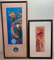 Both framed artworks side by side