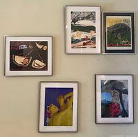 All five framed Oderberg prints hung together