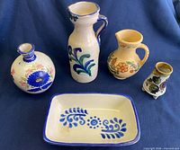 Group shot of all five ceramic items