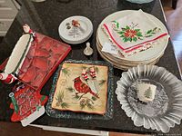 Overview of all dishware, chargers, napkins, utensils