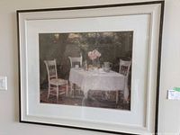 Framed print front view showing artwork, mat and frame