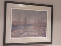 Full view of framed Monet print