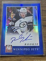 Front view showing autograph, rookie marking and team details