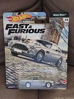 Front of sealed Hot Wheels Aston Martin DB5 package