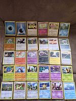 All 30 cards laid out in five columns, six rows