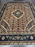 Full view showing entire rug pattern and colors