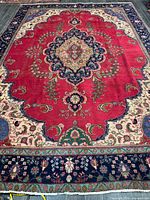 Full view showing entire rug and design