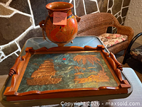 Tray and vase together for scale and overview