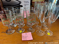 Group view of both sets: goblets and flutes