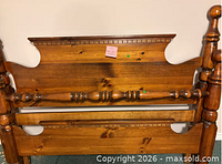 Front view of headboard, footboard and rail showing full design