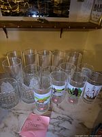 Group of all drinking glasses