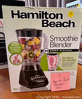 Front view of sealed Hamilton Beach Smoothie Blender box