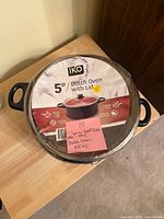 Packaged IKO 5 QT Dutch oven with lid
