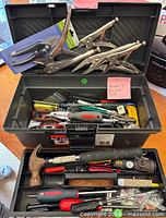 Overview of open toolbox showing all contents