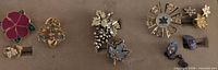 Overview of all lapel pins on display card