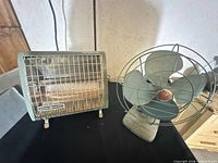 Heater and fan together showing overall design, color, and wear