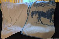 Both blankets draped on couch showing textures and colors