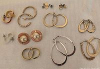 All ten pairs of earrings arranged for overview