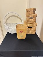Group shot showing all five baskets together