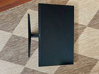 Front view of LG 24-inch monitor on carpet