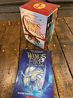 Boxed set with five paperback novels and separate Winter Turning graphic novel front view