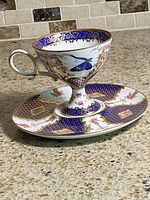 Teacup on saucer showing overall design
