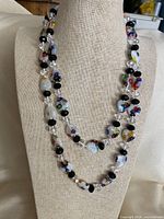 Full view of necklace draped to show double-strand option