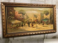 Full view of framed painting on wall