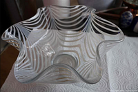 top view showing swirl pattern and wavy rim