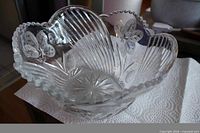 Angled view showing leaf and flower cuts on interior walls