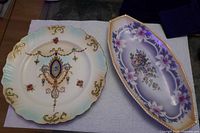 Both plates front view showing size difference and overall patterns