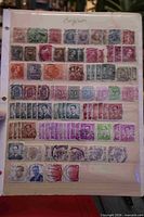 Full view of Belgian stamp stock sheet