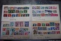 All four stock cards with assorted German state stamps