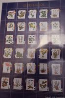 Full pane with 30 flora stamps