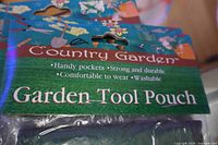 Retail tag of Country Garden Garden Tool Pouch